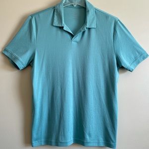 Perry Ellis Mens Polo Shirt Large Teal Green